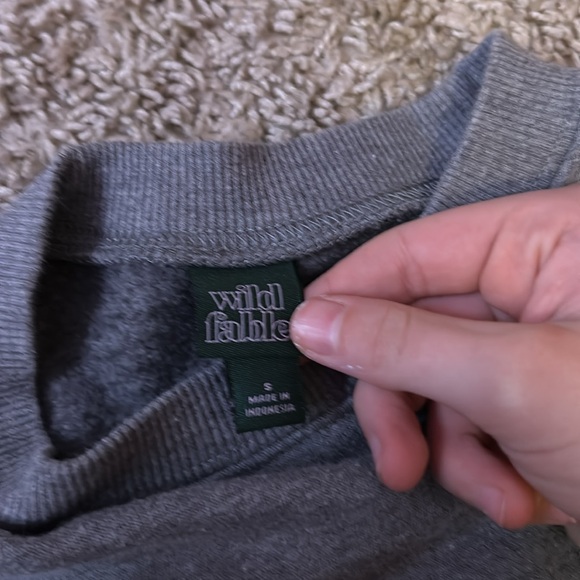 Wild Fabel women’s cropped sweatshirt in gray size small - Picture 4 of 6